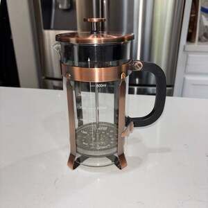 Copper Finish Borosilicate Glass French Press Coffee Maker 800ml